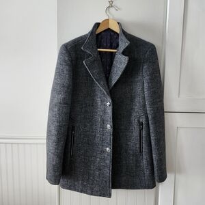 Mens Or Womens Gray Wool Blend Coat